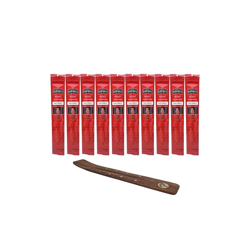 Bluntwalla 11" Fine Quality Long Burning Incense 10-Packs + Holder