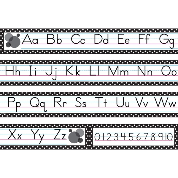 Teacher Created Resources Black Polka Dots Traditional Printing Mini Bulletin Board