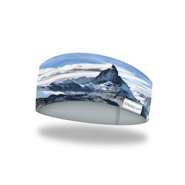 Soggle Headband with reversible design, soft feel, headband with slightly asymmetrical cut, breathable and heat-insulating, colour: Matterhorn