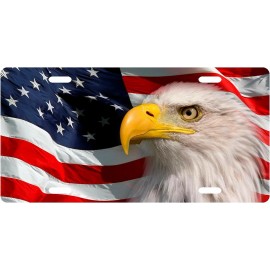Unbranded American Patriotic Eagle Vanity Metal License Plate 6" x 12"