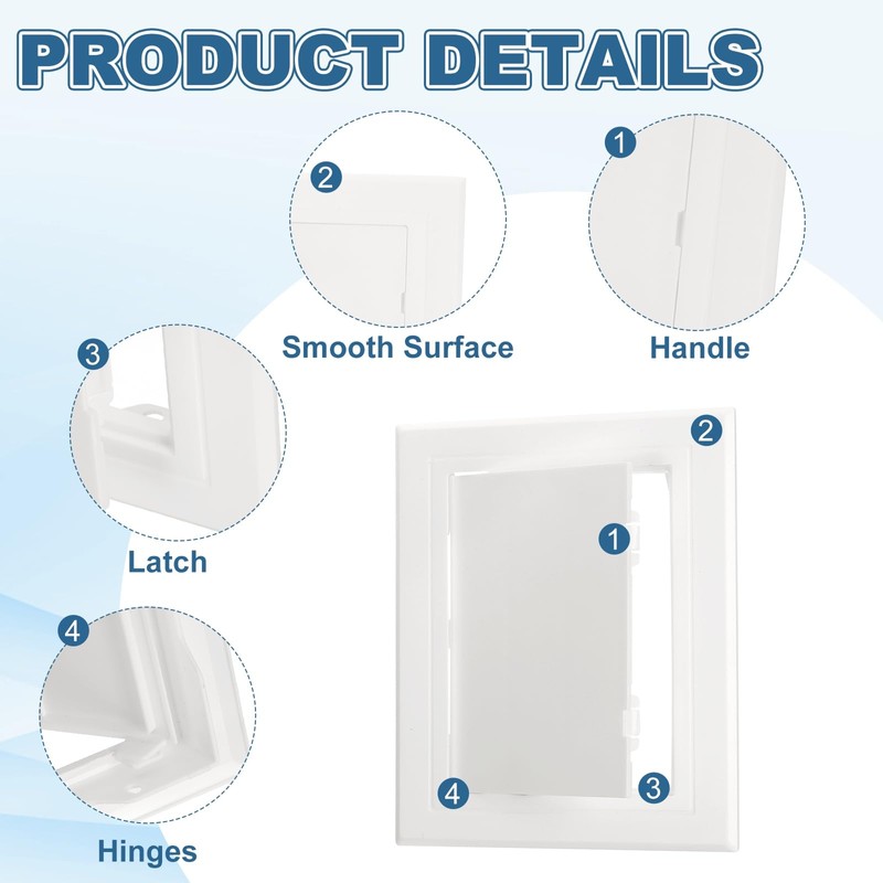 PATIKIL Access Panel for Drywall 115x145mm, 1 Set ABS Plastic