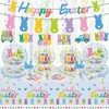124pcs Easter Party Decorations Set Include Happy Easter Banner Chillin