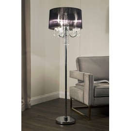 Ok lighting OK-5111FOK-5111f Crystal Drop Floor Lamp, 59.75" x 18" x 18"
