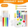 26-Piece Colorful Kids Paint Brush Set with Palette for Creative