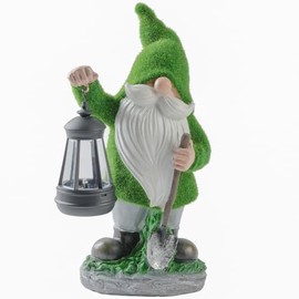 Elenon Garden Gnome Decor Solar Lights, Solar Elf Garden Figurines Outdoor Decorative, Solar Yard Art Garden Sculptures & Statues for Patio Yard Pathway