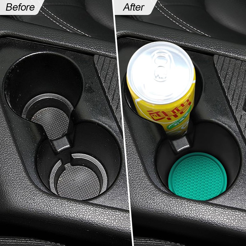 4 Pack Car Cup Holder Coaster, 2.75 Inch Diameter Non-Slip