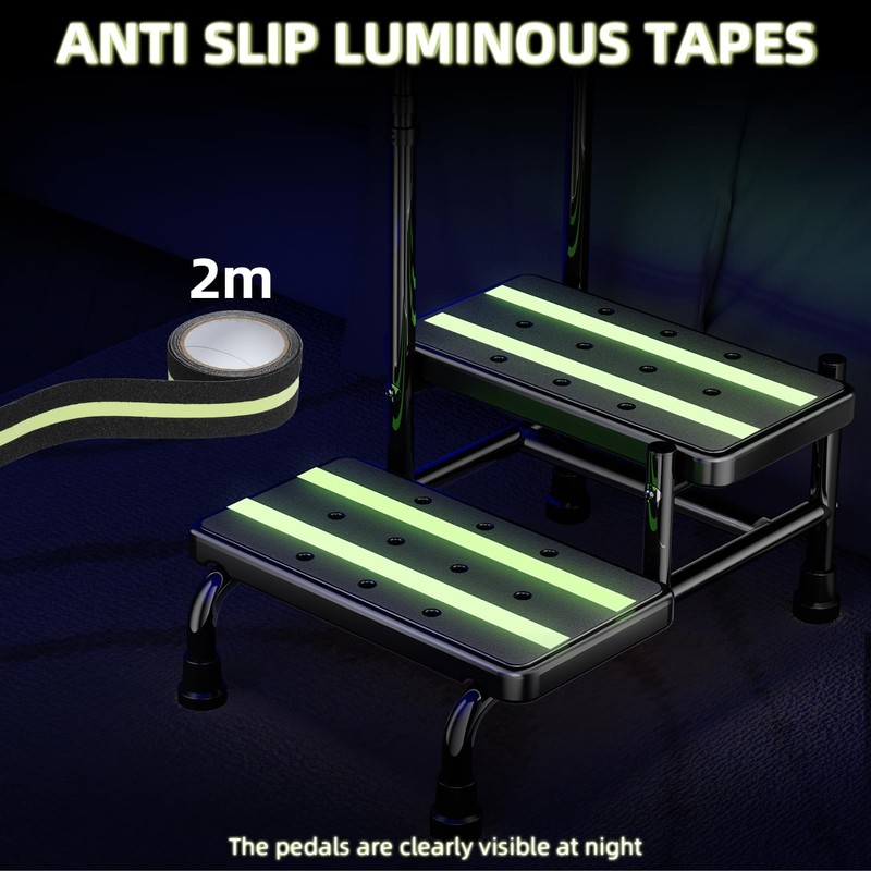 2 Step Stool with Handle for Elderly, Heavy Duty Step