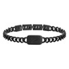 VNOX Black Initial Bracelet for Men - Mens Stainless Steel