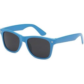 Generic Kids Sunglasses with UV400 Protection - Lightweight, Flexible Frames - Shatterproof (Gloss Blue, Smoke)
