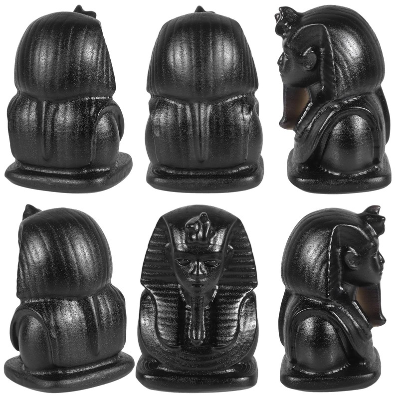 KYEYGWO Black Obsidian Egyptian Pharaoh King TUT Statue Tutankhamun Bust