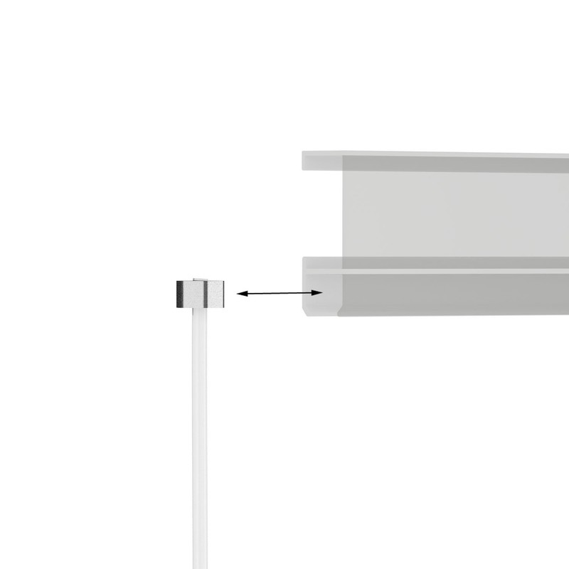 Perlon Rope with Corner Gliders for Picture Rails Gallery Rails