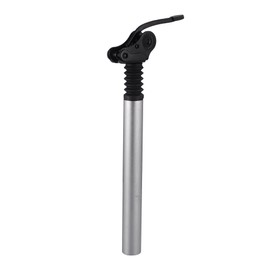 Hihaha Bicycle Seat Post / Inner Adjustable Bike Seat Absorber Damper for MTB Mountain Bike / Durable Aluminum Alloy Iron 31.8x350mm / 1Pcs Silver Tone