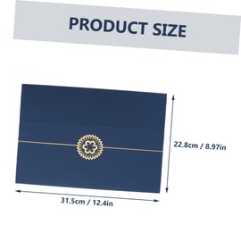 Operitacx 2 Stück Ehren urkunde dokumentenmappe mappen aktenmappe schnell hefter ordnee Kasse Urkundenumschlag Karte leer briefumschläge Papierzertifikatsinhaber Diplom-Cover Papierstau Blue
