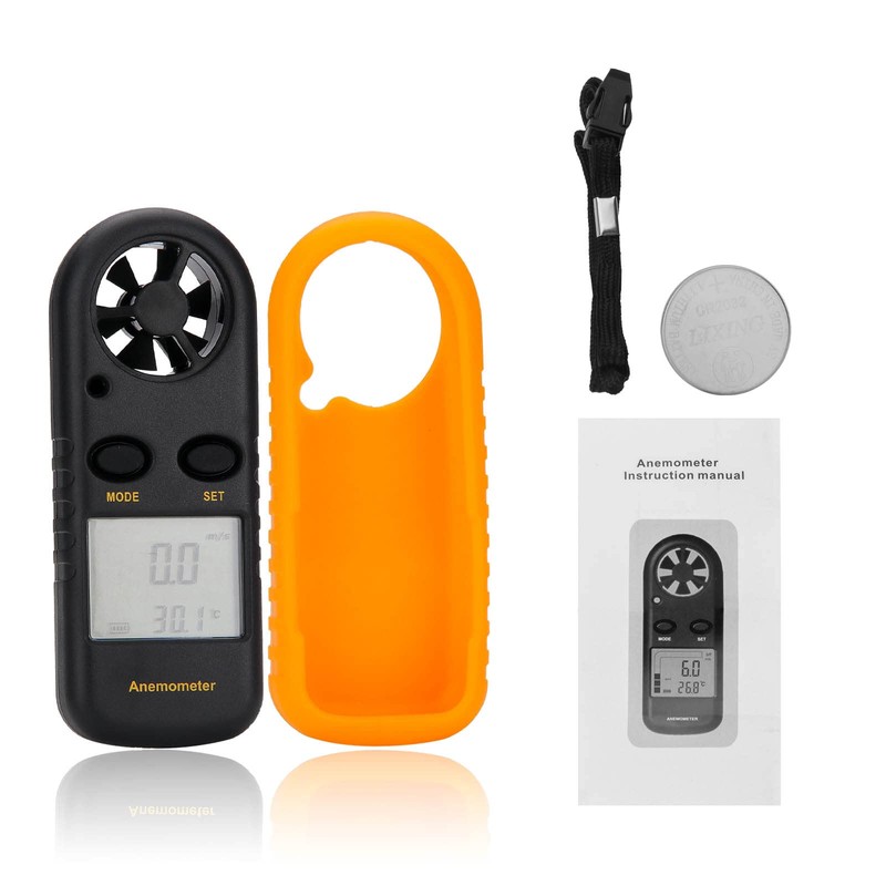 Anemometer Handheld, Light Weight Digital Wind Speed Meter, Wind Speed