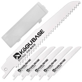 KōGU BASE Reciprocating Saw Replacement Blades, Saver Saw Blade, Bimetal, For Demolition, 5.9 inches (150 mm), 6 Mounts, 1.4 Ton, Thick Blades, Wood, Nails, Stainless Steel, Non-Ferrous Metals, Pack