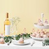 24 piezas de oro rosa con purpurina de diamante para