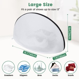 MIVORA Laundry Net Laundry Bag for Shoes Trainers, Pack of 2 Mesh Shoe Bags Washing Machine with Zip Laundry Bag, Washing Bag, Shoe Wash Bag for Washing Machine and Travel