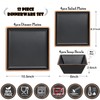 Gofunfun Melamine Dinnerware Sets Service for 4, Square Dinner Plates