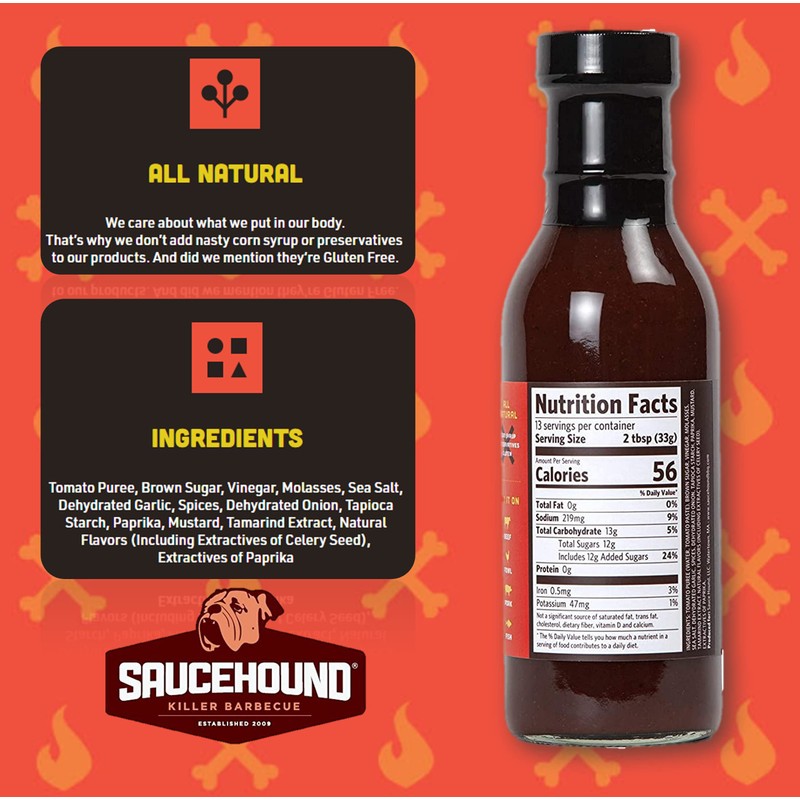 Saucehound Original Recipe & Naughty Dog Championship BBQ Sauce, Delicious