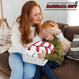 Sofevaim Baseball Throw Blanket, Sport Mom Essentials Blanket Baseball Mom Gifts, Baseball Stuff, from Son, Funny Flannel Fluffy Blanket for Couch Bed Baseball Room Decor 60"X50"
