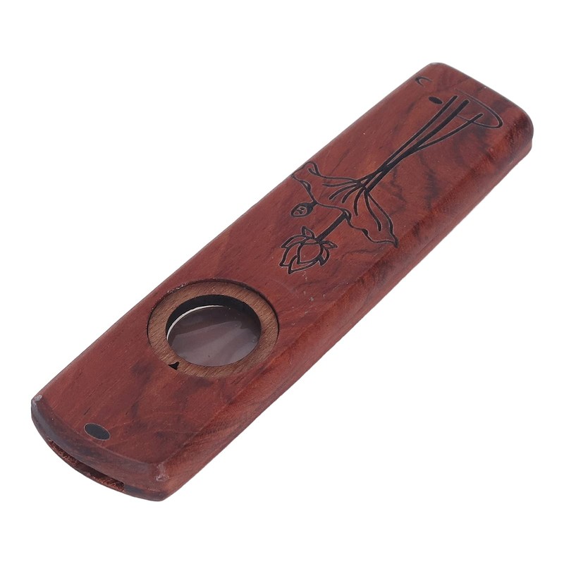 Kazoo Flute Professional Amplified Ham with Wooden Kazoo Mouth Ring