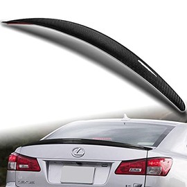 HYPERSPEED Real Carbon Fiber Trunk Spoiler Wing Lip kit Rear Lip kit STP-Style Fit for 2006 2007 2008 2009 2010 2011 2012 2013 Lexus IS250 IS350, Car Mods Exterior Accessories, Replacement Assembly
