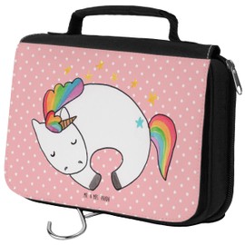 Parent-New Mr. & Mrs. Panda Unicorn Night Toiletry Bag, red, Hand drawn