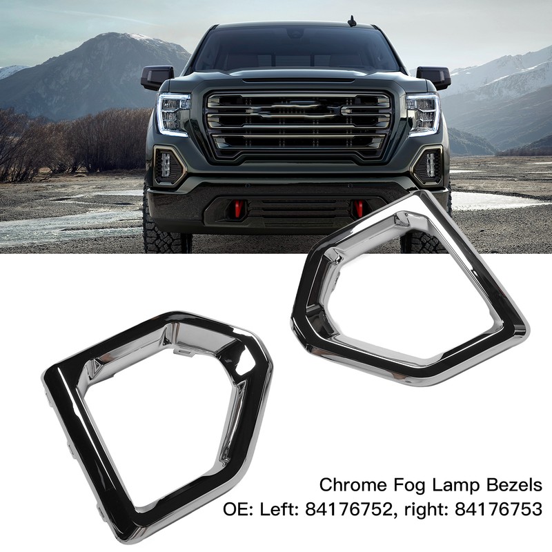 1 Pair Chrome Fog Lamp Bezels 84176753 Left Right Fog