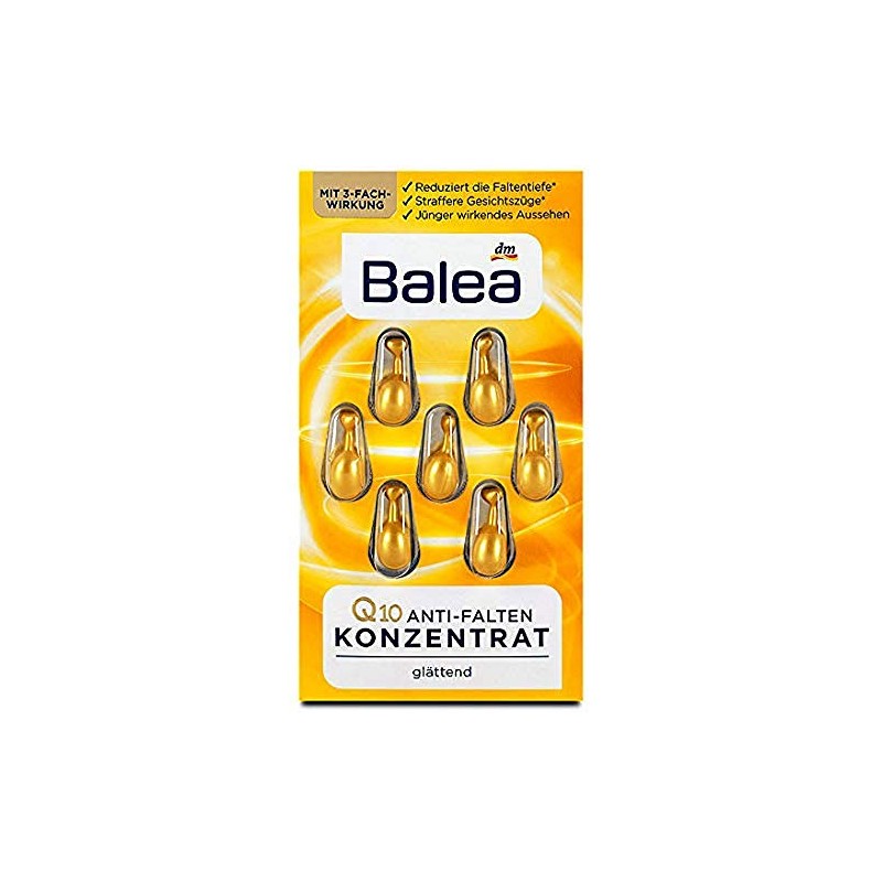 Balea Q10 Anti-Wrinkle Concentrate Pack of 8 x 50 g