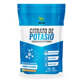 Citrato De Potasio, Calidad Premium, Bolsa 1 Kg Sabor Natural Natsa                                                                                   