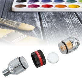 Filtro de Aerógrafo, Fácil de Instalar, Portátil, Duradero, Separador de Aceite de Agua, Práctico, Fuerte Aplicabilidad con 3 Filtros de Algodón para Reemplazo (Negro)