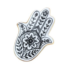 Soulnioi Hamsa Jewellery Tray Jewellery Tray Ring Holder Decorative Crystal Holder Display Handbag for Valentine's Day Christmas Birthday Women Girls Gift