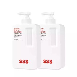 Triple S 트리플에스 시원한쿨링 샴푸 약산성 580ml 580ml Triple S Cool Refreshing Shampoo Mildly Acidic 580ml [Product 14 Trese S Mild Acidic Shampoo 580ml + 580ml]