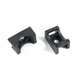 Cable Tie Base, Screw Mount Cradle (Pack of 100, Black) Max Screw: M5; Max Cable Tie Width: 9 mm