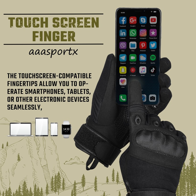 aaasportx Tactical Gloves, Motorcycle Gloves, Military Tactical Gloves, Ankle Protector
