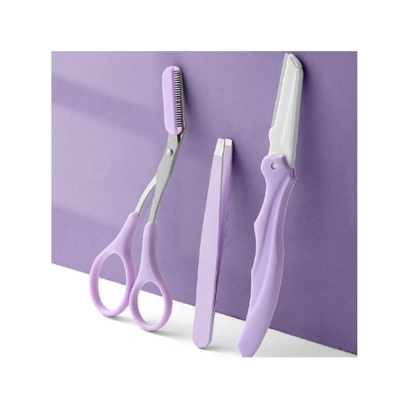 발바리리빙깔끔한눈썹정리세트3종도구세트 Balbari Living Neat Eyebrow Grooming Set 3-Piece Tool Set
