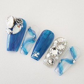 Blooming Mauve Handmade Nails - Almond / 블루밍 모브 수제네일 - 아몬드