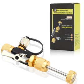 YUNPLE HVAC Valve Core Removal Tool, 1/4" Vacuum-Rated Valve Core Removal Tool for Home AC Appliance, Compatible with R22 R410A R134A, Essential HVAC Tools
