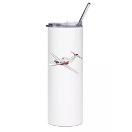 Cessna CitationJet Stainless Steel Water Tumbler with straw - 20oz.