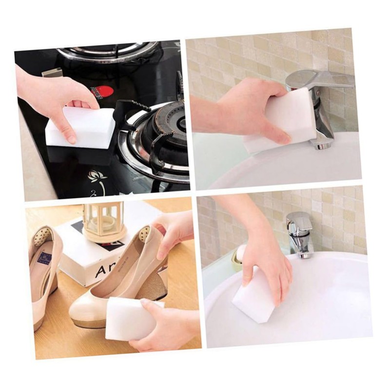 CHILDWEET 50pcs Kitchen Cleaning Sponge Pad High Density Scrub Brush