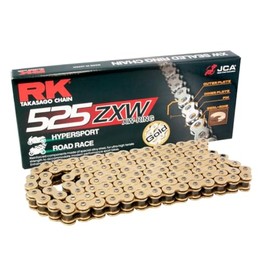 RK Racing Chain GB525ZXW-112 Gold 112 Link XW-Ring Premium High Performance Chain with Connecting Link