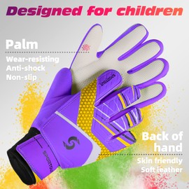 Sportout Goalkeeper Gloves Children and Teenagers, Football Goalkeeper Gloves, Football Gloves, Double Protection, Portability, Super Hold
