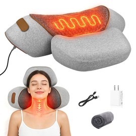 3-in-1 Neck Massager Pillow with Heat, Vibration & Gentle Traction
