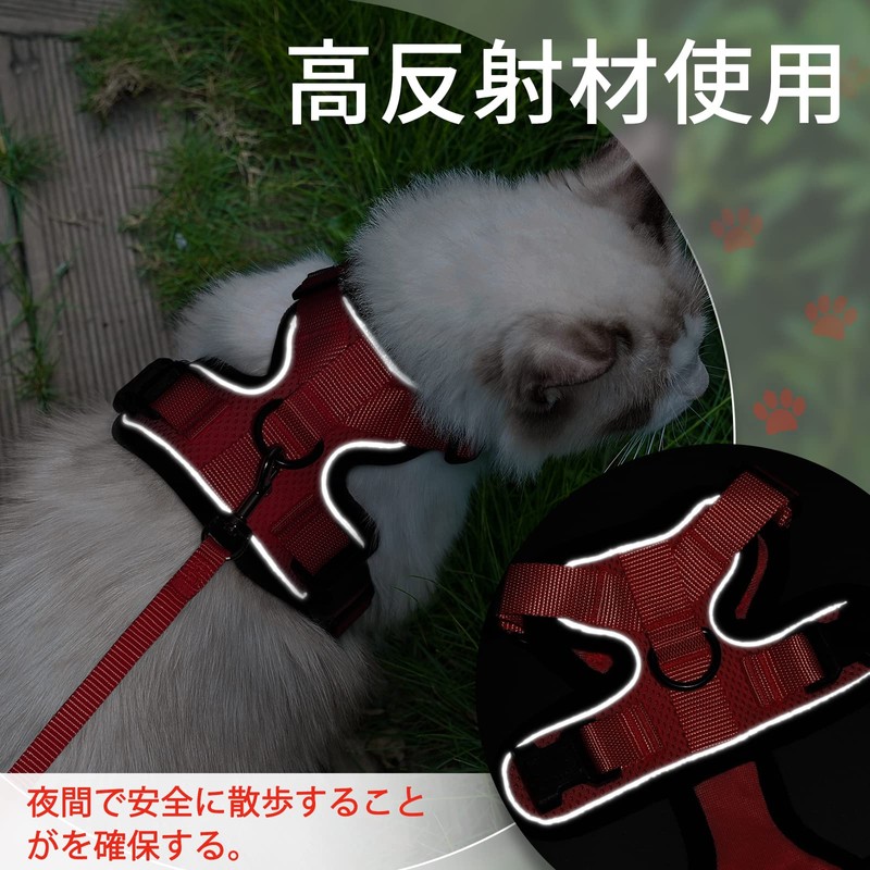 Rabbitgoo Cat Harness and Leash Set, Escape Proof, Soft Chest