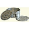 Baskerville & Sanders mother of pearl set of 6 round