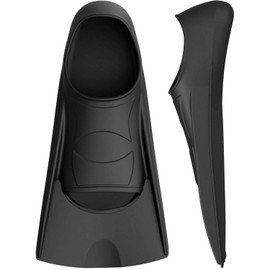 Gintenco Swim Fins, Swim Training Fins for Lap Swimming, Kids Swimming Fins Comfortable Swim Flippers Travel Size with Bag for Kids Youth Adults Men Women