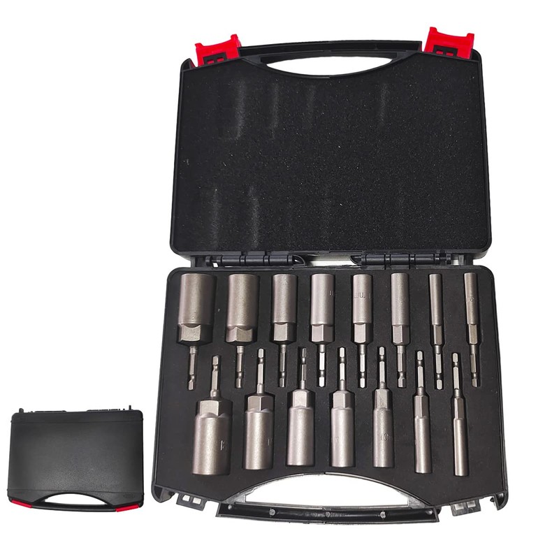 Hex Shank Deepened Socket Wrench Nut Driver Power Screw Drill