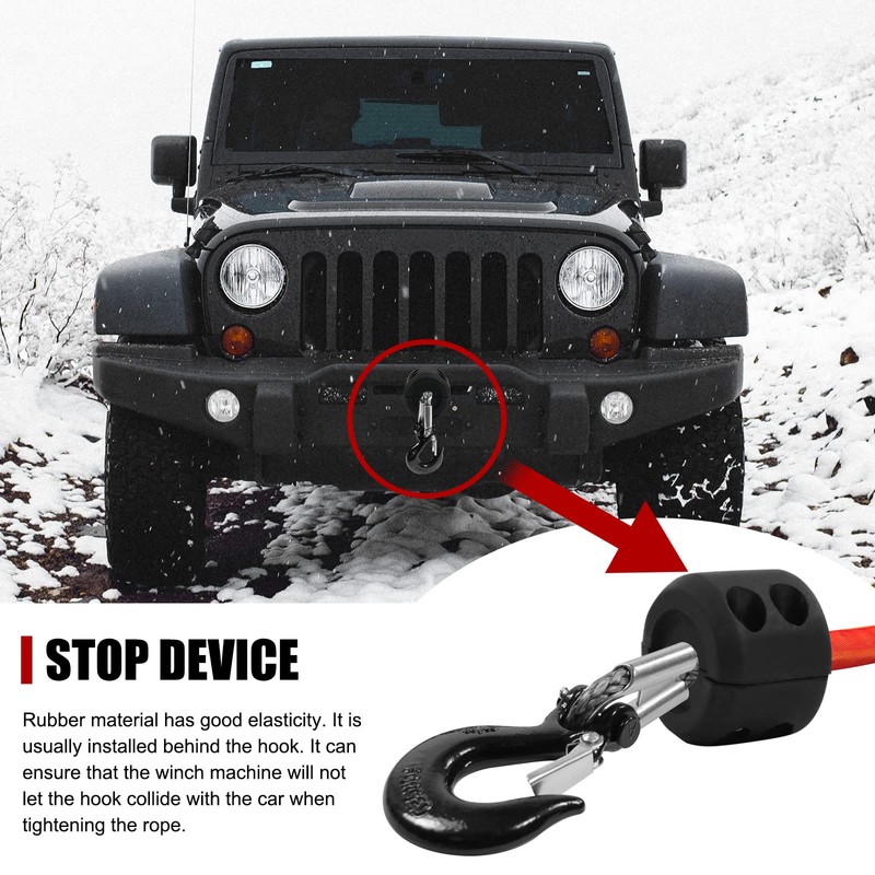 Synthetic Winch Rope 3/8" x 100'-23800 lbs Winch Line with