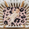 Leopard Print Cheetah Pink Crib Sheets Stretchy Portable Sheets for