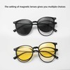 Cyxus P1574 Magnetic Glasses, Glasses and Sunglasses, 2-Way Glass, Clip-On,